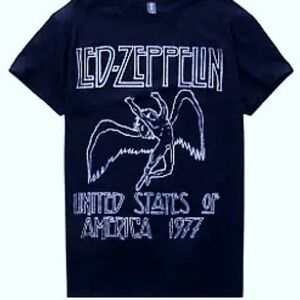 Men's Black Led Zeppelin Graphic Tee